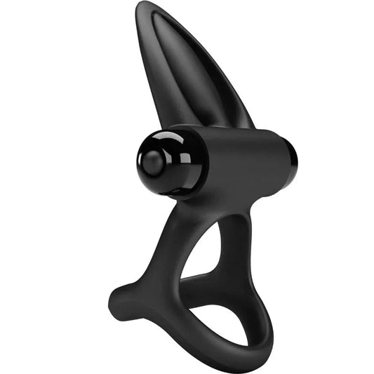 PRETTY LOVE - ANILLO VIBRADOR 10 VIBRACIONES SILICONA NEGRO - Nuvica