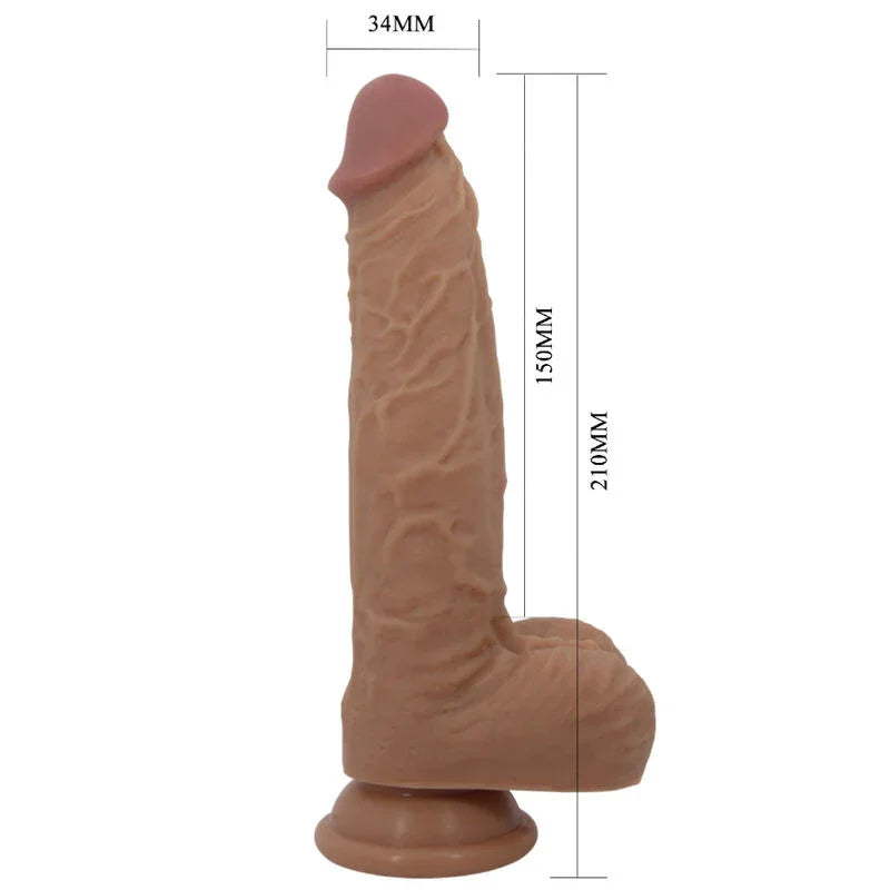 PRETTY LOVE - JONATHAN DILDO SILICONA 3 VIBRACIONES + 3 MEDIDAS INSERCIÓN CONTROL REMOTO 21 CM - Nuvica