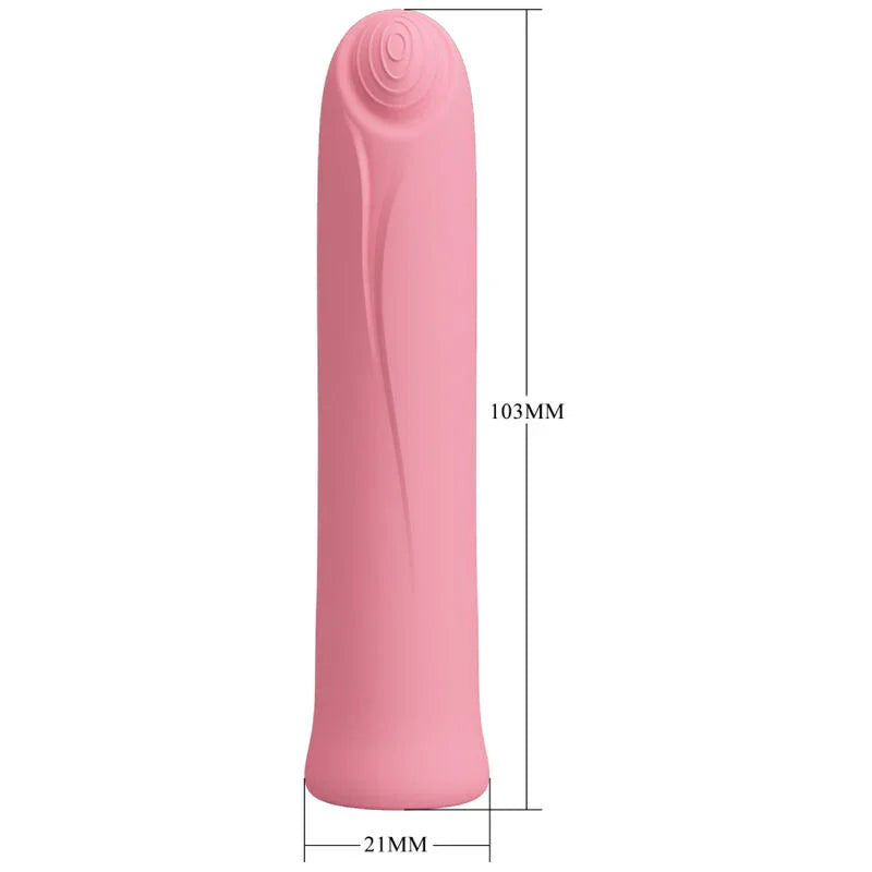 PRETTY LOVE - CURTIS MINI VIBRADOR SUPER POWER 12 VIBRACIONES SILICONA ROSA - Nuvica