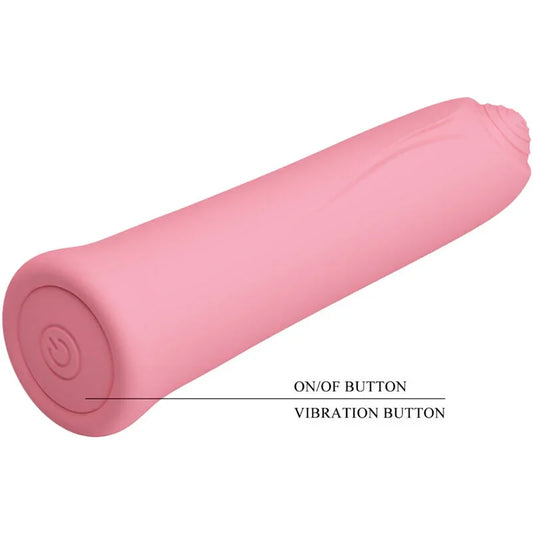 PRETTY LOVE - CURTIS MINI VIBRADOR SUPER POWER 12 VIBRACIONES SILICONA ROSA - Nuvica
