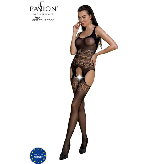 PASSION - ECO COLLECTION BODYSTOCKING ECO BS005 NEGRO - Nuvica