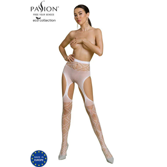 PASSION - ECO COLLECTION BODYSTOCKING ECO S005 BLANCO - Nuvica
