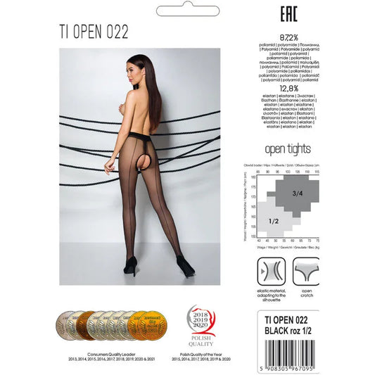PASSION - TIOPEN 022 MEDIAS NEGRO 1/2 20 DEN - Nuvica