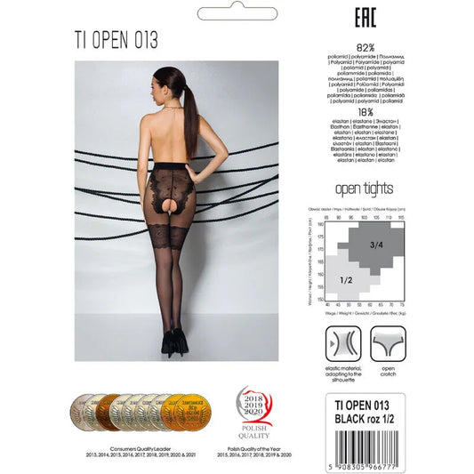 PASSION - TIOPEN 013 MEDIAS NEGRO 1/2 20/40 DEN - Nuvica