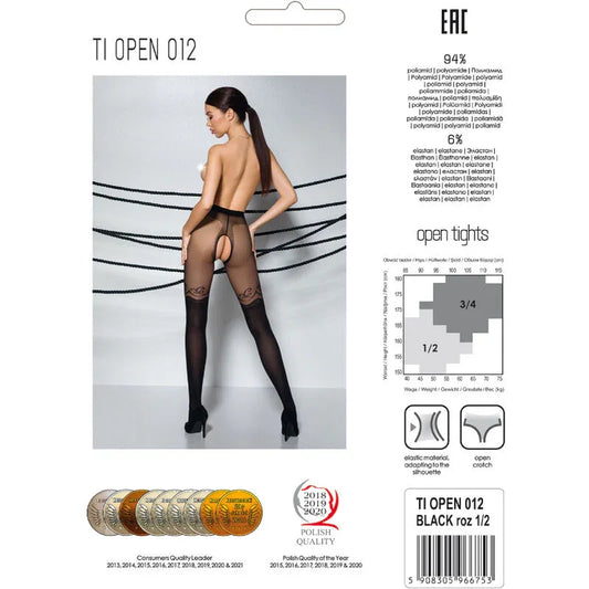 PASSION - TIOPEN 012 MEDIAS NEGRO 1/2 20/40 DEN - Nuvica
