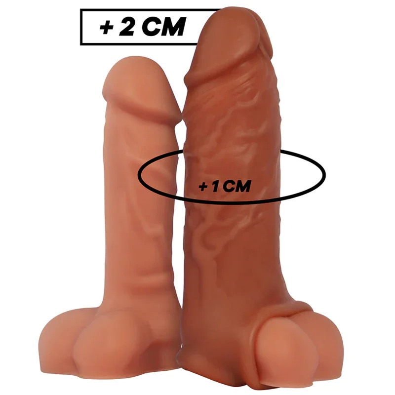 VIRILXL - EXTENSIÓN DE PENE LIQUID SILICONE V9 MARRÓN - Nuvica