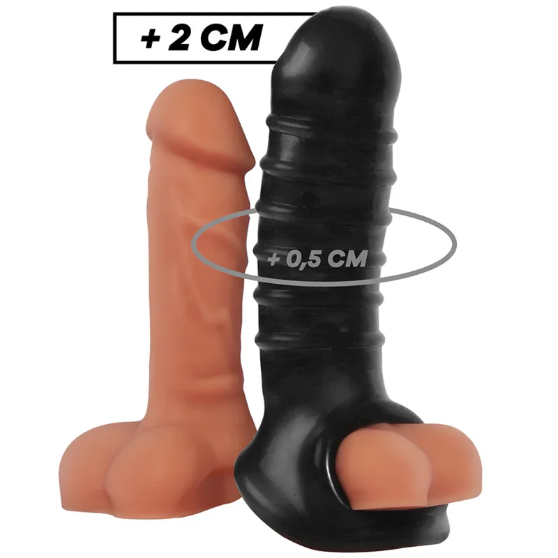 VIRILXL - EXTENSION Y FUNDA DE PENE V15 NEGRO - Nuvica