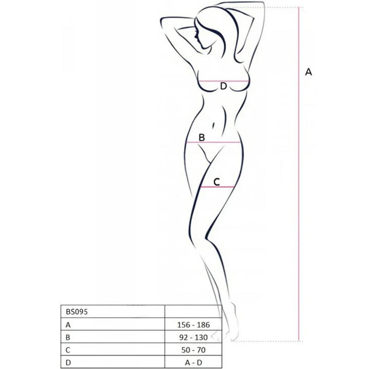 PASSION - BS095 BODYSTOCKING NEGRO TALLA ÚNICA - Nuvica