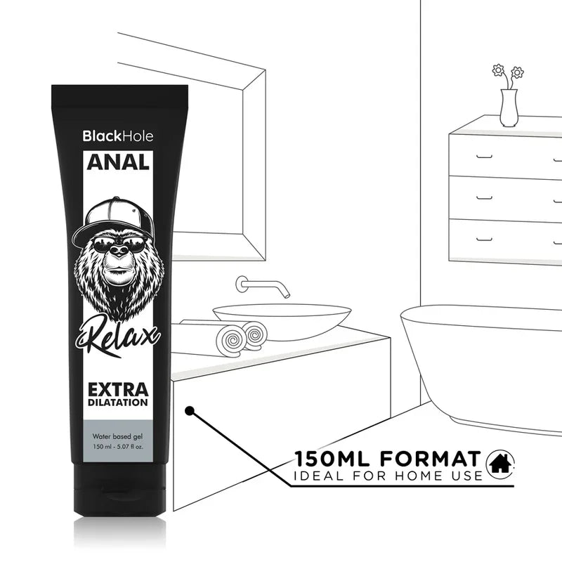 BLACK HOLE - GEL BASE AGUA DILATACIÓN ANAL 150 ML - Nuvica