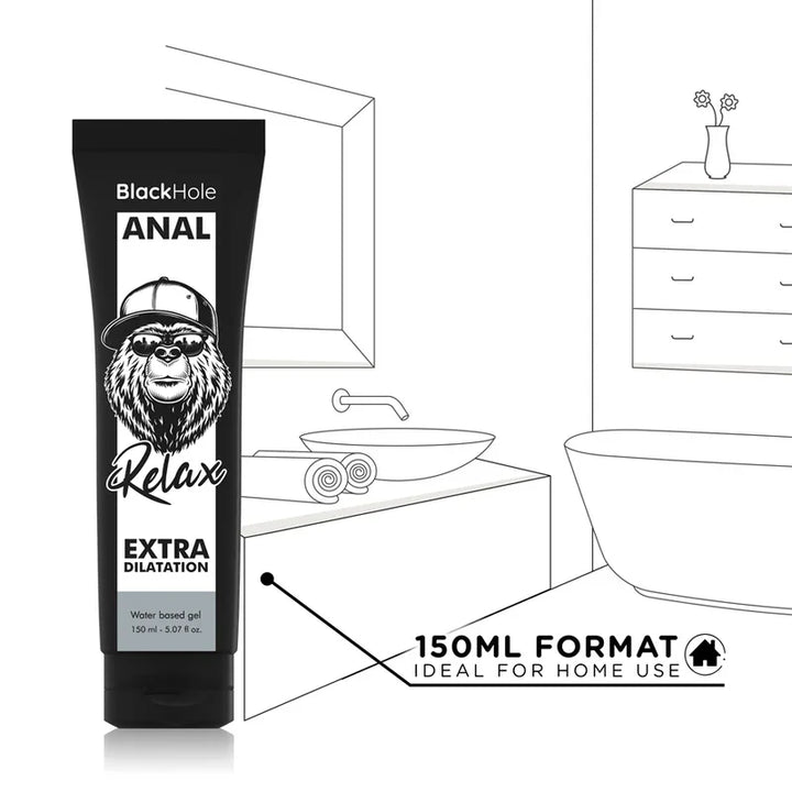 BLACK HOLE - GEL BASE AGUA DILATACIÓN ANAL 150 ML - Nuvica