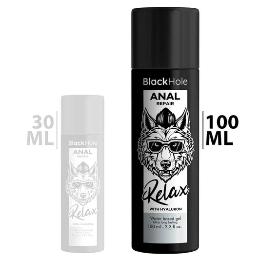 BLACK HOLE - ANAL REPAIR BASE AGUA RELAX CON HYALURON 100 ML - Nuvica