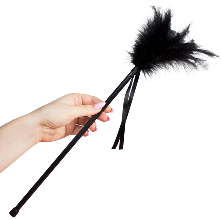 SECRETPLAY - PLUMERO PLUMAS NEGRO 40 CM - Nuvica