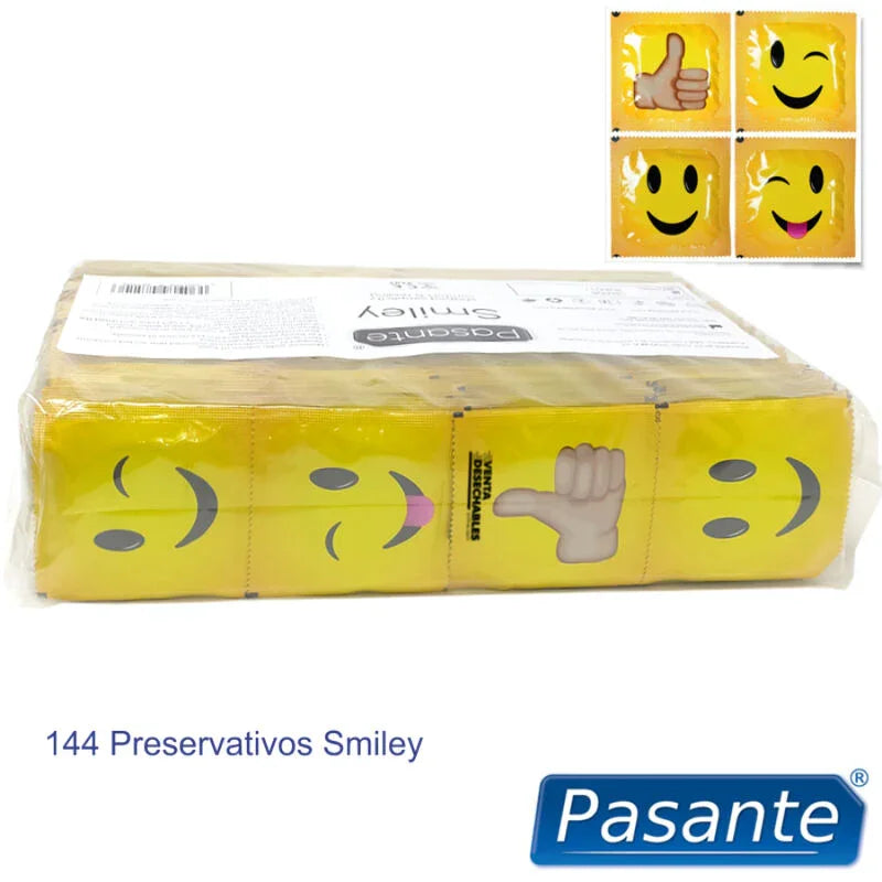 PASANTE - PRESERVATIVO SMILEY BOLSA 144 UNIDADES - Nuvica
