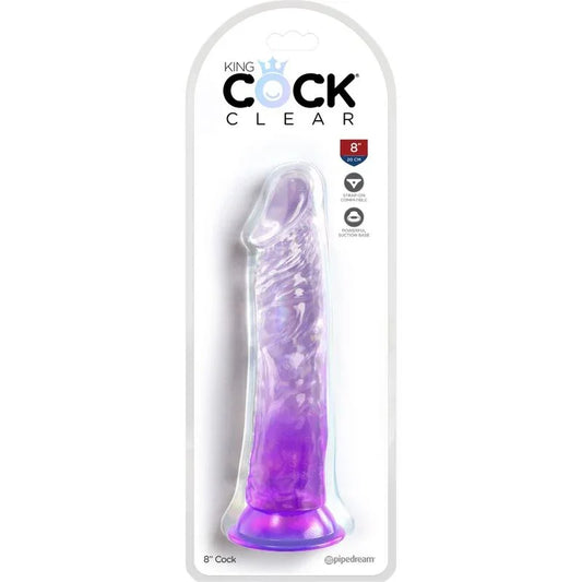 KING COCK - CLEAR PENE REALÍSTICO 19.7 CM MORADO - Nuvica