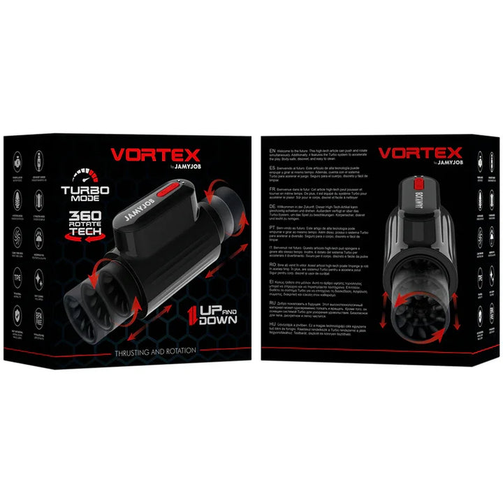 JAMYJOB - VORTEX MASTURBADOR TURBO CON EMPUJE Y ROTACIÓN 360 UP AND DOWN - Nuvica