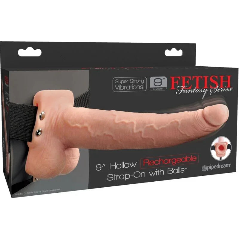 FETISH FANTASY SERIES - ARNES AJUSTABLE PENE REALÍSTICO CON TESTÍCULOS RECARGABLE Y VIBRADOR 23 CM - Nuvica