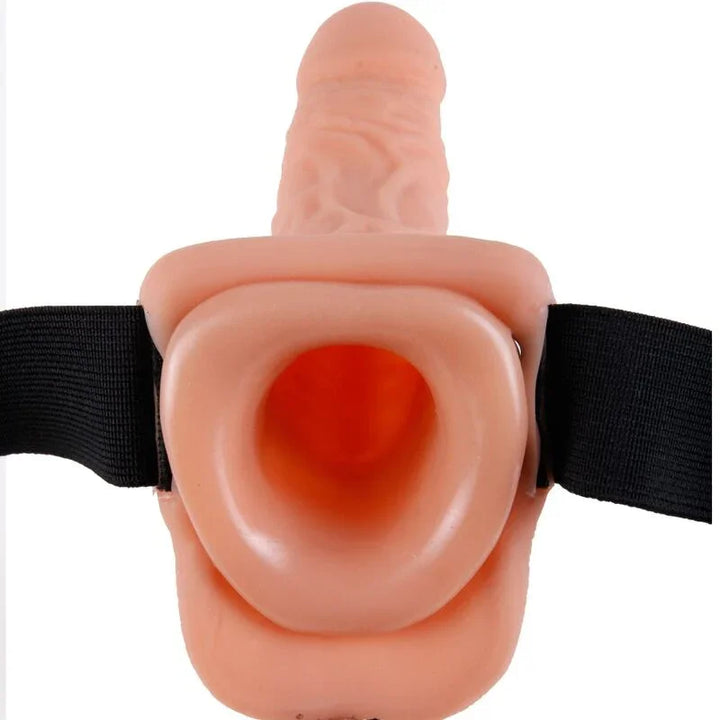 FETISH FANTASY SERIES - ARNÉS AJUSTABLE CONTROL REMOTO PENE REALÍSTICO CON TESTÍCULOS 23 CM - Nuvica