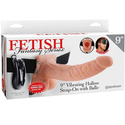 FETISH FANTASY SERIES - ARNÉS AJUSTABLE CONTROL REMOTO PENE REALÍSTICO CON TESTÍCULOS 23 CM - Nuvica
