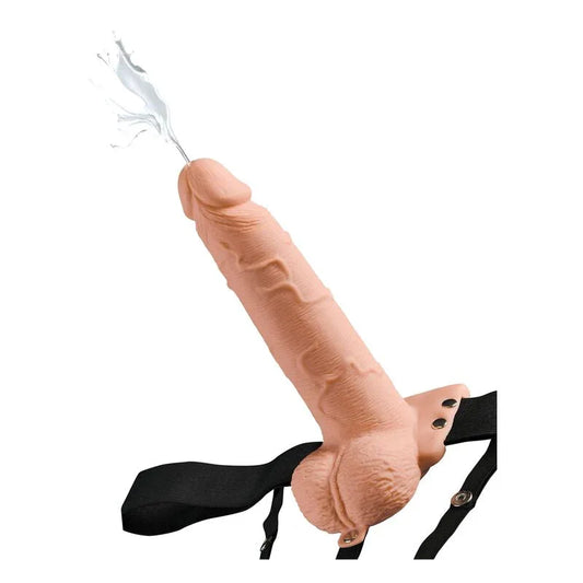 FETISH FANTASY SERIES - ARNÉS AJUSTABLE PENE REALÍSTICO CON TESTÍCULOS SQUIRTING 19 CM - Nuvica