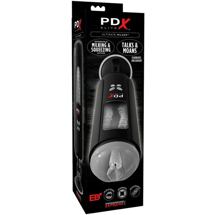 PDX ELITE - MASTURBADOR STROKER ULTIMATE MILKER VAGINA CON VOZ - Nuvica