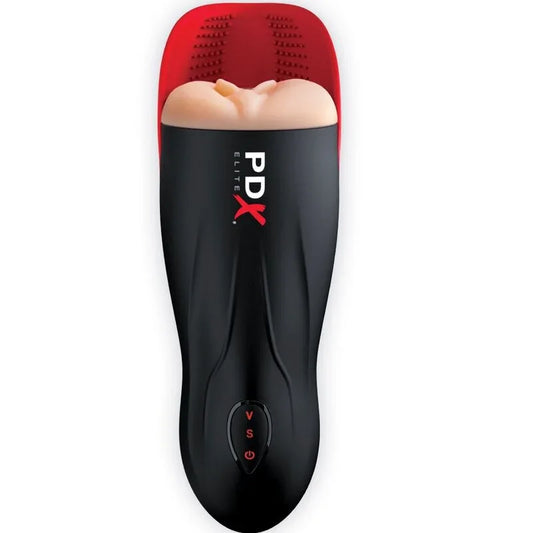 PDX ELITE - MASTURBADOR STROKER FUCK-O-MATIC VAGINA DOBLE VIBRACIÓN PENE & TESTÍCULOS - Nuvica