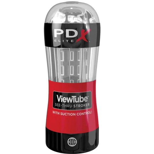 PDX ELITE - MASTURBADOR STROKER VIEWTUBE CONTROL ONDAS ESTIMULADORAS TRANSPARENTE - Nuvica