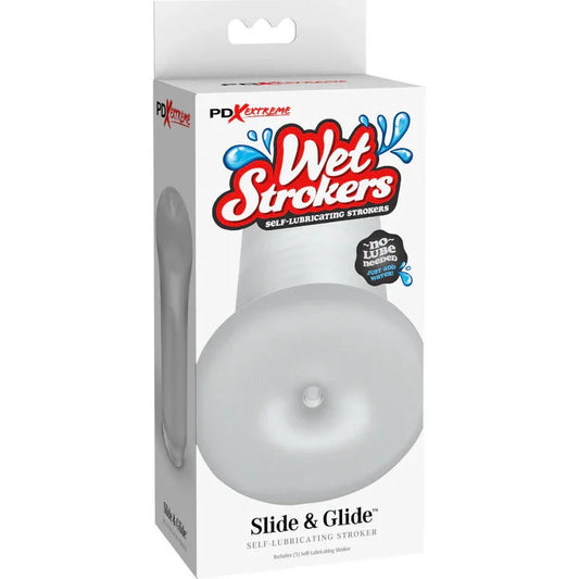 FETISH FANTASY EXTREME - MASTURBADOR MASCULINO SILICONA SLIDE & GLIDE TRANSPARENTE - Nuvica