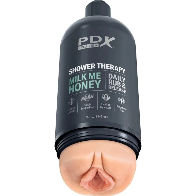 PDX PLUS - MASTURBADOR STROKER DISEÑO DISCRETO DE BOTE CHAMPU MILK ME HONEY - Nuvica