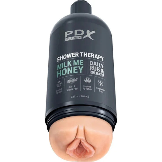 PDX PLUS - MASTURBADOR STROKER DISEÑO DISCRETO DE BOTE CHAMPU MILK ME HONEY - Nuvica