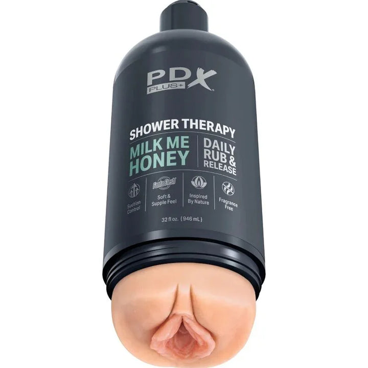 PDX PLUS - MASTURBADOR STROKER DISEÑO DISCRETO DE BOTE CHAMPU MILK ME HONEY - Nuvica
