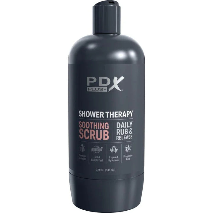 PDX PLUS - MASTURBADOR STROKER DISEÑO DISCRETO DE BOTE CHAMPU SOOTHING SCRUB CARAMELO - Nuvica