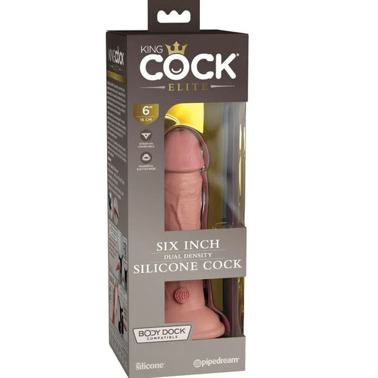 KING COCK - ÉLITE DILDO REALÍSTICO SILICONA 15.2 CM - Nuvica