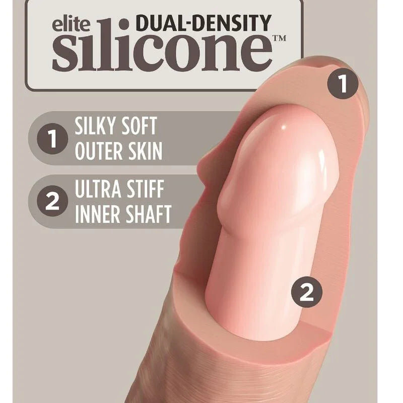 KING COCK - ÉLITE DILDO REALÍSTICO SILICONA 17.8 CM - Nuvica