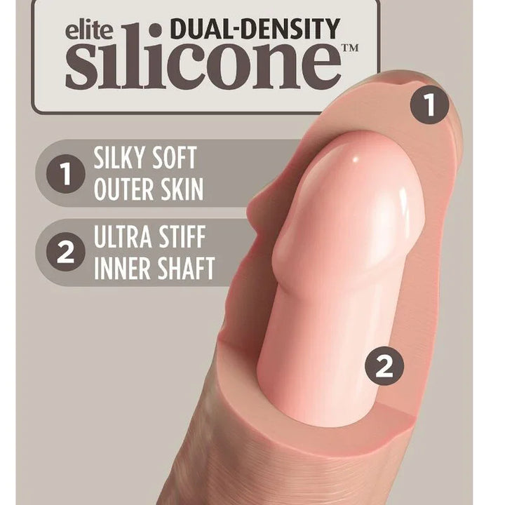 KING COCK - ÉLITE DILDO REALÍSTICO SILICONA 17.8 CM - Nuvica