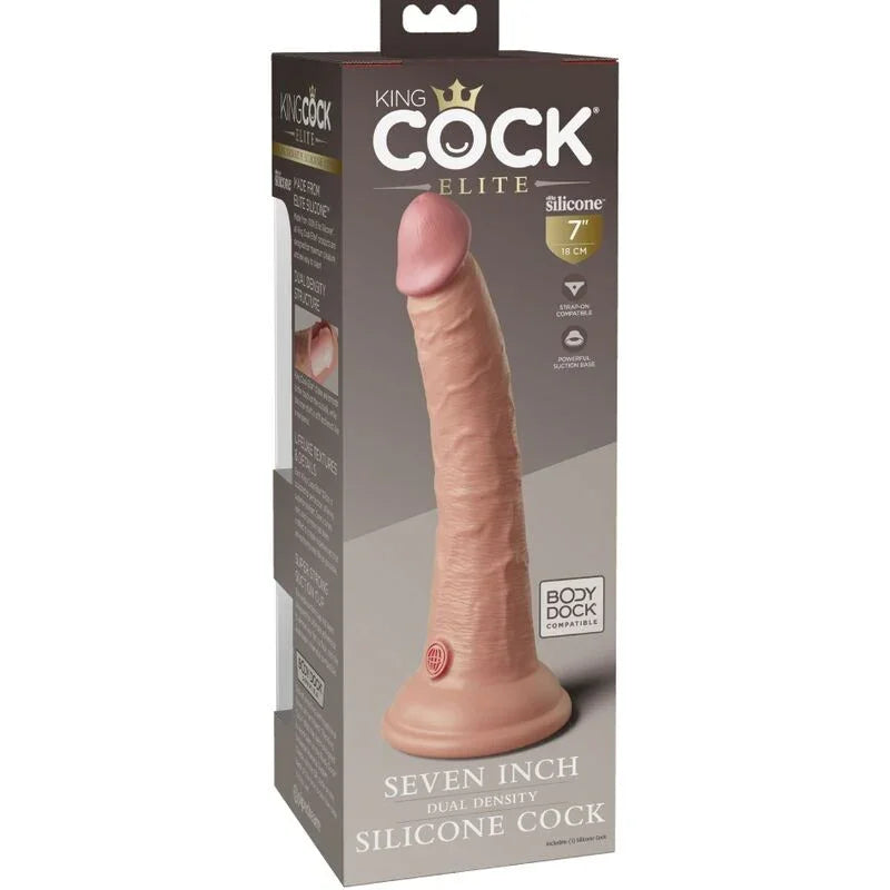 KING COCK - ÉLITE DILDO REALÍSTICO SILICONA 17.8 CM - Nuvica