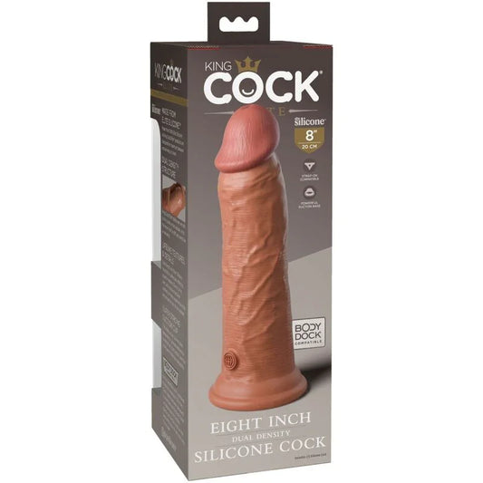 KING COCK - ÉLITE DILDO REALÍSTICO SILICONA 20.3 CM CARAMELO - Nuvica
