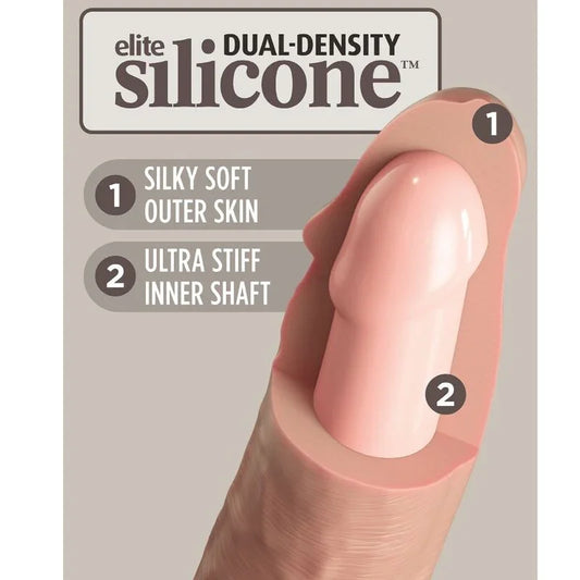 KING COCK - ÉLITE DILDO REALÍSTICO VIBRADOR & SILICONA 15.2 CM - Nuvica