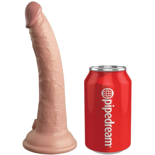 KING COCK - ÉLITE DILDO REALÍSTICO VIBRADOR & SILICONA CONTROL REMOTO 17.8 CM - Nuvica