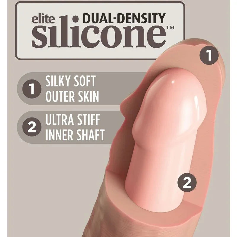 KING COCK - ELITE KIT ARNES AJUSTABLE DELUXE ANILLO CON TESTICULOS & DILDO 20.3 CM - Nuvica