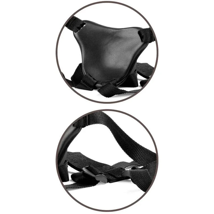 KING COCK - ELITE KIT ARNES AJUSTABLE DELUXE ANILLO CON TESTICULOS & DILDO 20.3 CM - Nuvica
