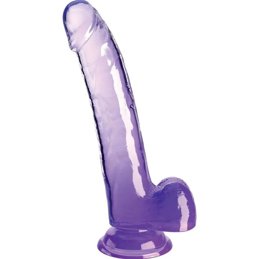 KING COCK - CLEAR DILDO CON TESTÍCULOS 20.3 CM MORADO - Nuvica
