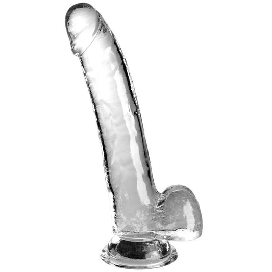 KING COCK - CLEAR DILDO CON TESTÍCULOS 20.3 CM TRANSPARENTE - Nuvica