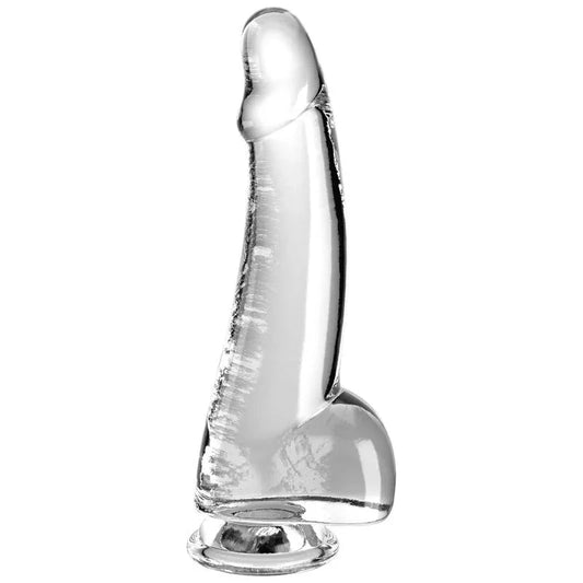 KING COCK - CLEAR DILDO CON TESTÍCULOS 15.2 CM TRANSPARENTE - Nuvica