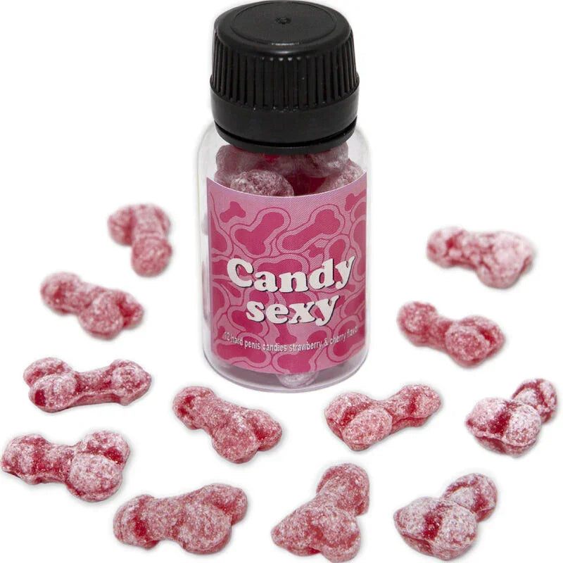 DIABLO PICANTE - CANDY SEXY BOTE 12 GOMINOLAS SABOR FRESA-CEREZA - Nuvica