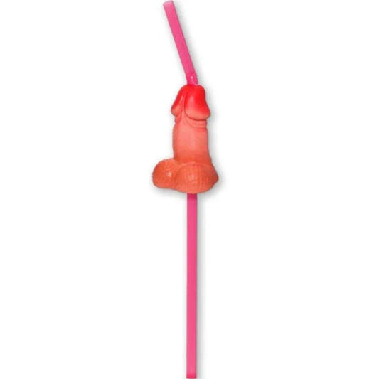 DIABLO PICANTE - BOLSA 5 PAJITAS PENE GRANDE NATURAL - Nuvica