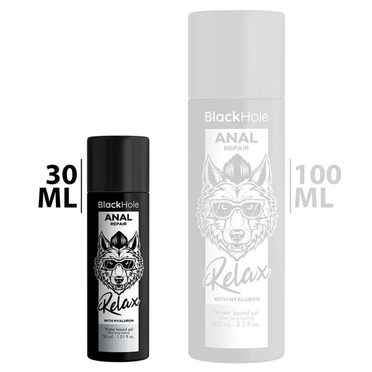 BLACK HOLE - ANAL REPAIR BASE AGUA RELAX CON HYALURON 30 ML - Nuvica