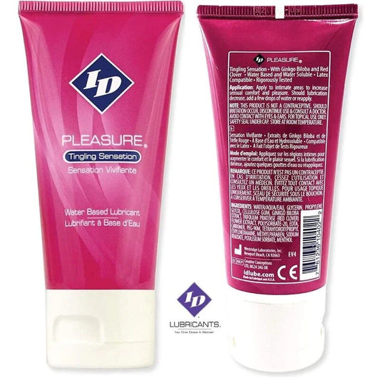 ID PLEASURE - LUBRICANTE BASE AGUA TINGING SENSATION TRAVEL TUBE 60 ML - Nuvica
