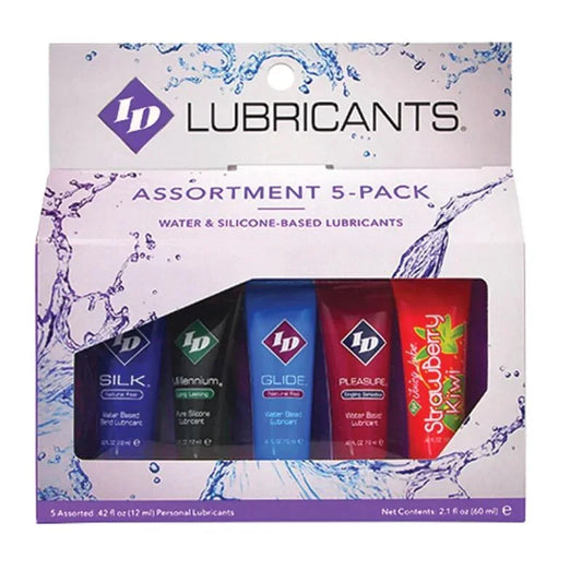 ID JUICY LUBE - SURTIDO 5X LUBRICANTE TUBE PACK 12 ML - Nuvica