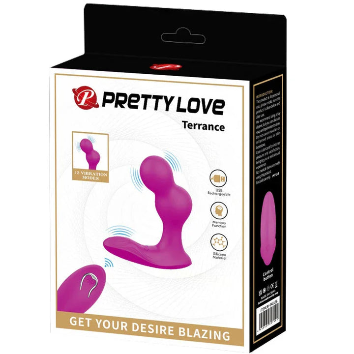 PRETTY LOVE - TERRANCE MASAJEADOR VIBRADOR ANAL CON CONTROL REMOTO - Nuvica