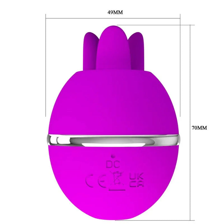 PRETTY LOVE - GEMINI BALL VIBRADOR DE SILICONA REDONDO MORADO - Nuvica